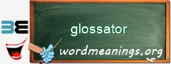 WordMeaning blackboard for glossator